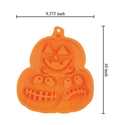 Silicone Halloween Pumpkin Cake Mold 3 Cavities