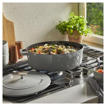 Staub Cast Iron 6.25 Qt. Wide Oval Dutch Oven (3 colors)