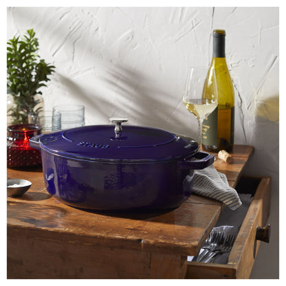 Staub Cast Iron 6.25 Qt. Wide Oval Dutch Oven (3 colors)