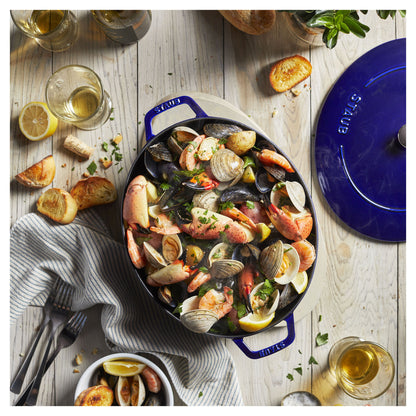 Staub Cast Iron 6.25 Qt. Wide Oval Dutch Oven (3 colors)