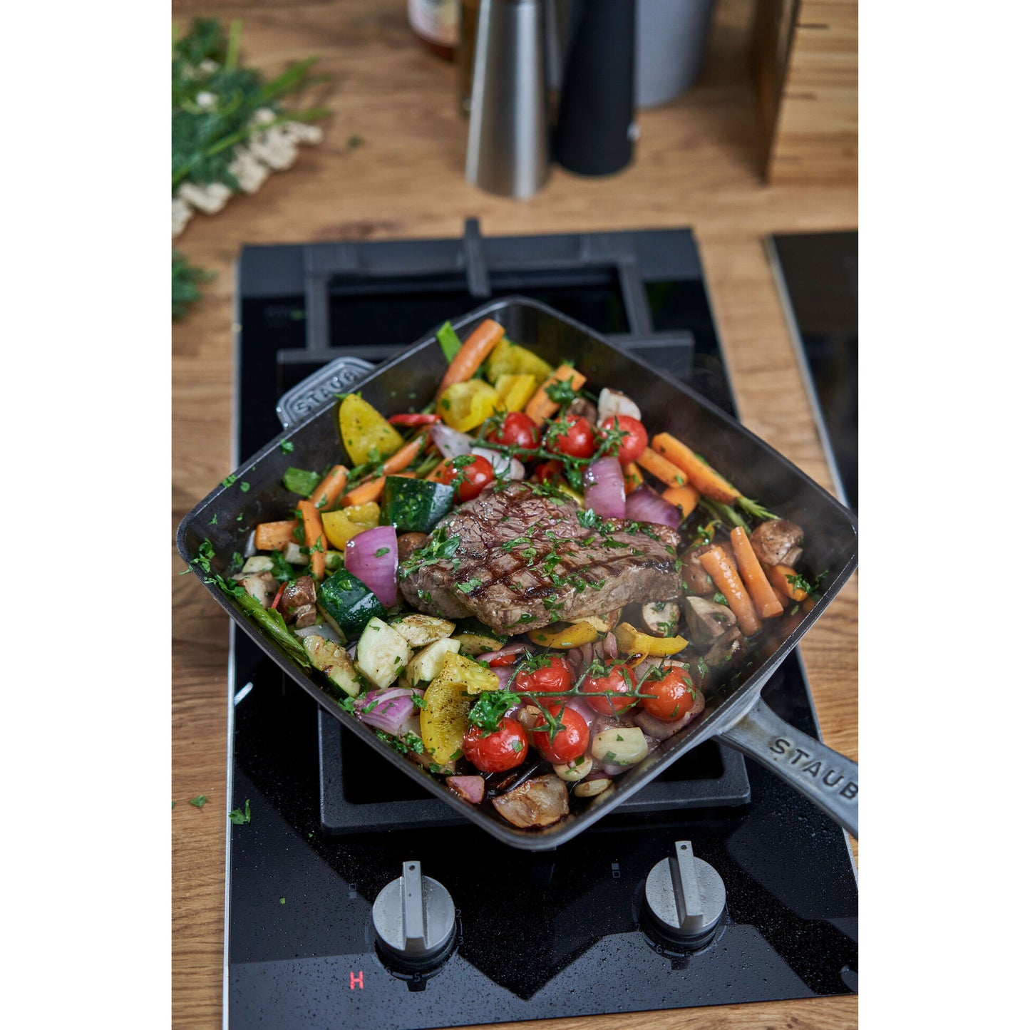 Staub Cast Iron 12" Square Grill Pan (5 colors)