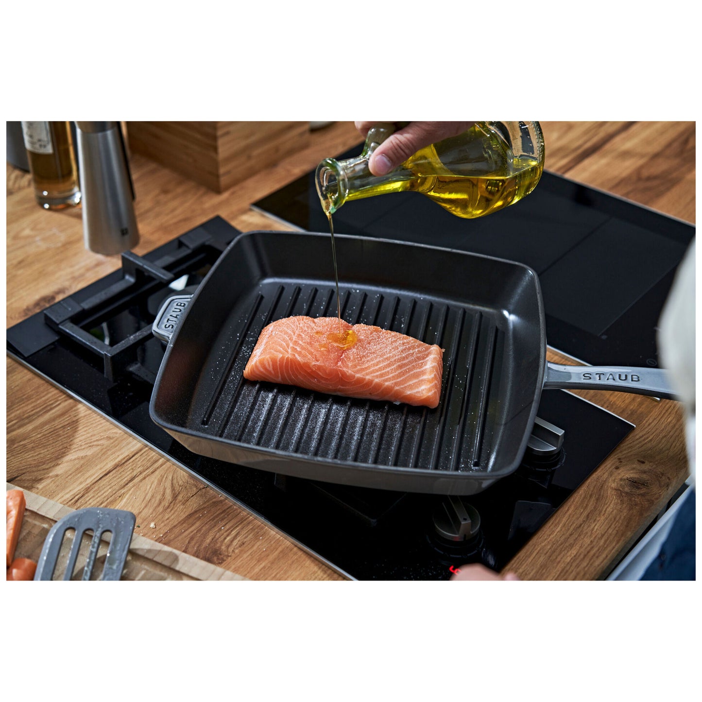 Staub Cast Iron 12" Square Grill Pan (5 colors)