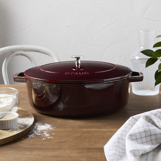 Staub Cast Iron 6.25 Qt. Wide Oval Dutch Oven (3 colors)