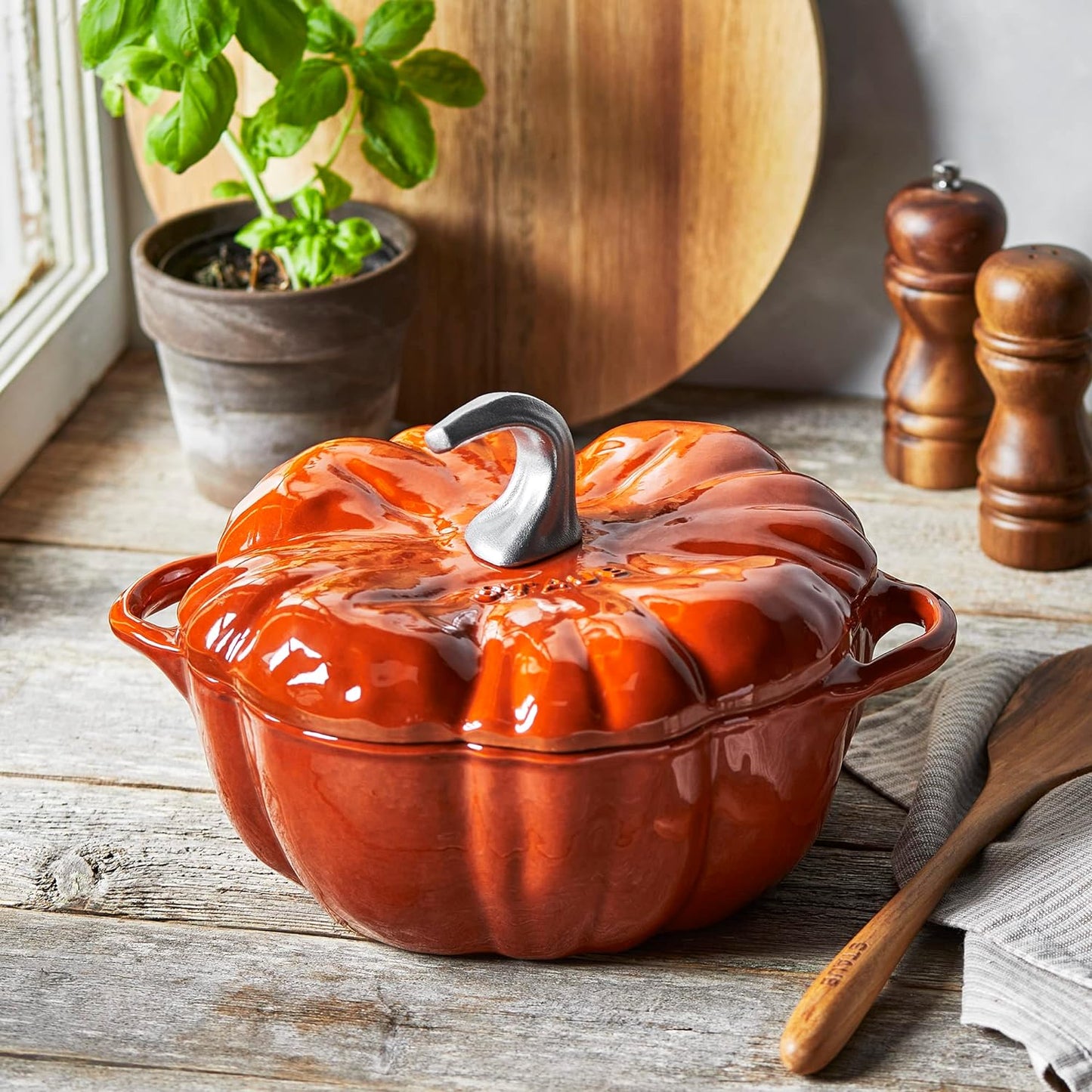 Staub Cast Iron 5.5 Qt. Pumpkin Cocotte