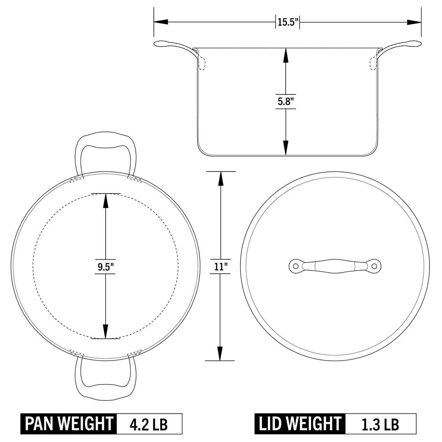 Heritage Steel Eater Series Stock Pot & Lid (8 Quart)
