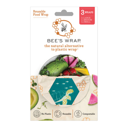 Bee's Wrap Beeswax Food Wrap - 3 Size Pack (5 designs)