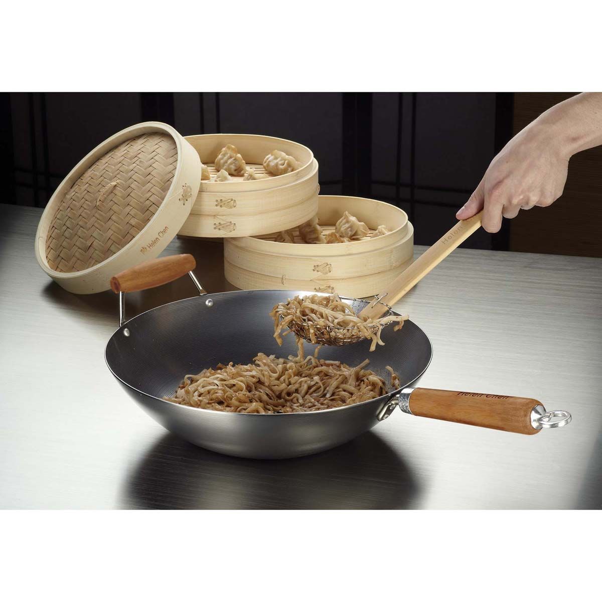 Helen's Asian Kitchen Carbon Steel Wok (14")