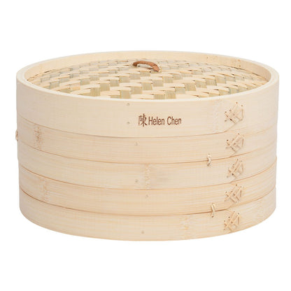 Helen's Asian Kitchen Bamboo Steamer with Lid (12")