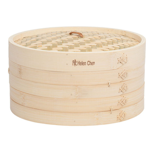 Helen's Asian Kitchen Bamboo Steamer with Lid (12")