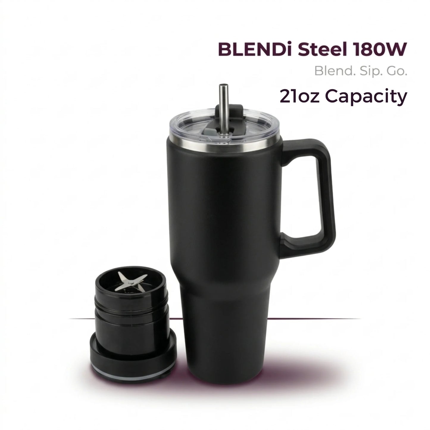 BLENDi Steel: Ice Crushing Insulated Portable Blender - 21oz (2 colors)