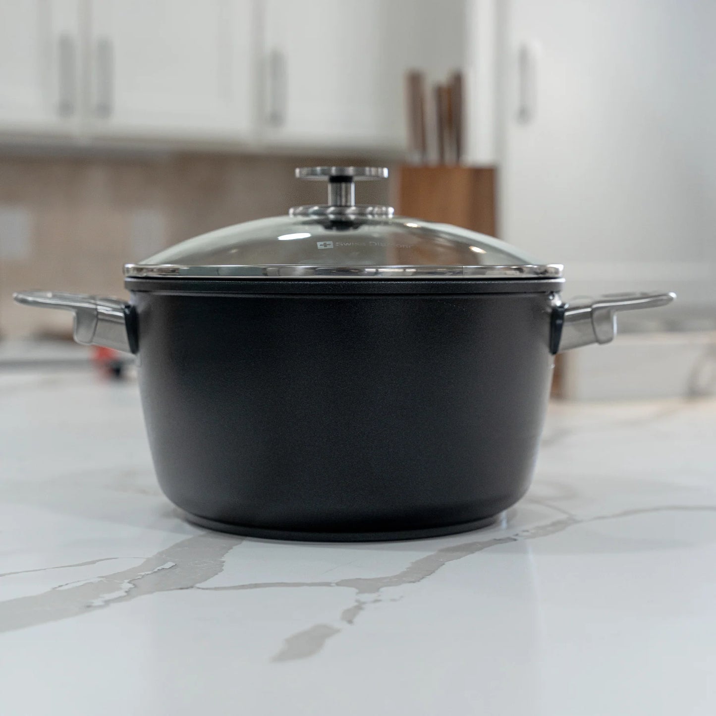Swiss Diamond CXD Induction Stock Pot & Lid (5.5 Qt)