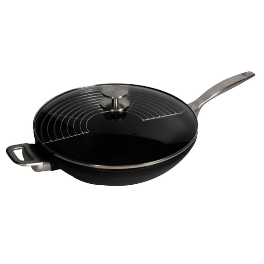 Swiss Diamond CXD Induction Wok with Lid (12.5 inches)