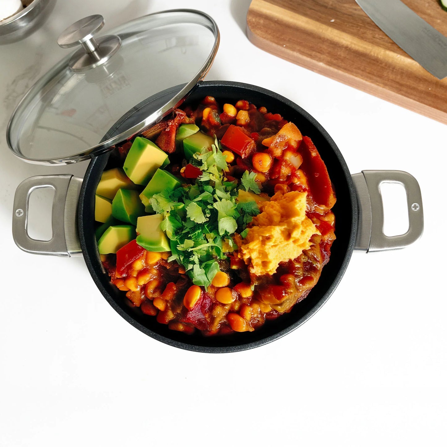Swiss Diamond CXD Induction Stock Pot with Lid (8.5 Qt)