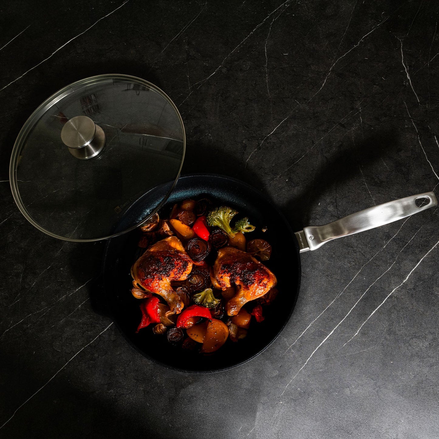 Swiss Diamond CXD Induction Fry Pan with Lid (11 inches)