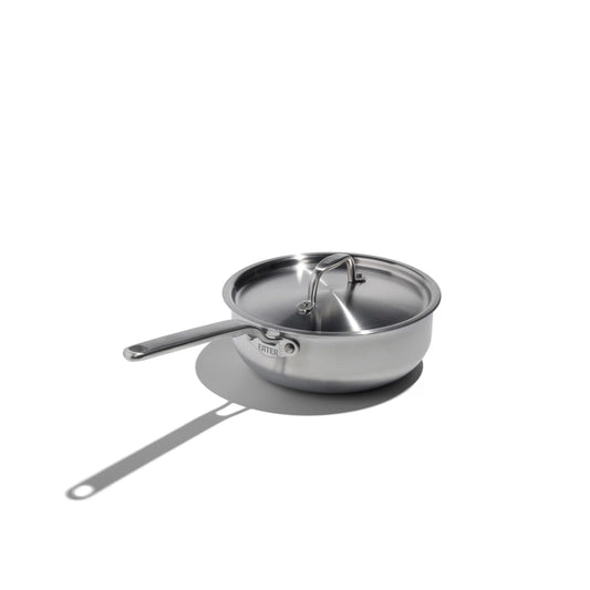 Eater x Heritage Steel 3 Quart Saucier with Lid