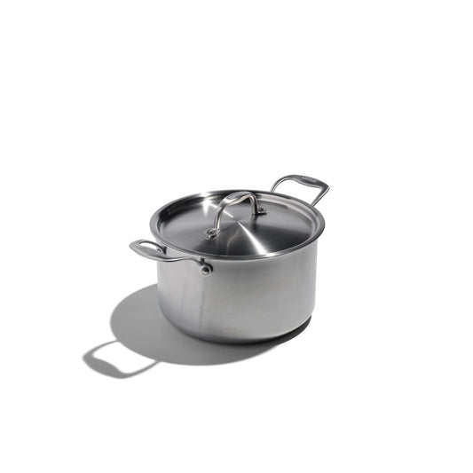 Eater x Heritage Steel 5 Quart Sauce Pot with Lid