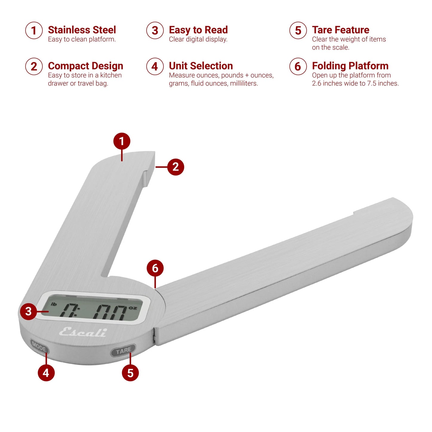 Escali Savu Space Saving Scale