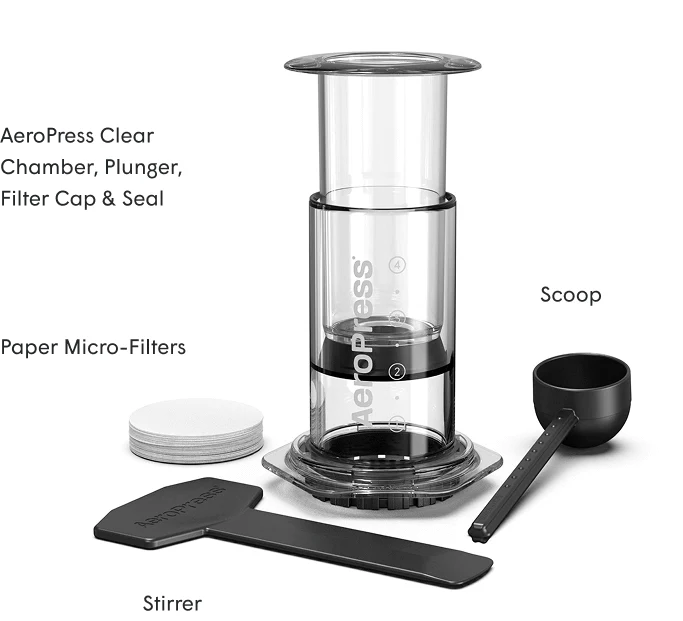 AeroPress Coffee Maker - Clear (4 colors)