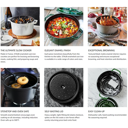 Staub Cast Iron 4 Qt. Cocotte (10 colors)