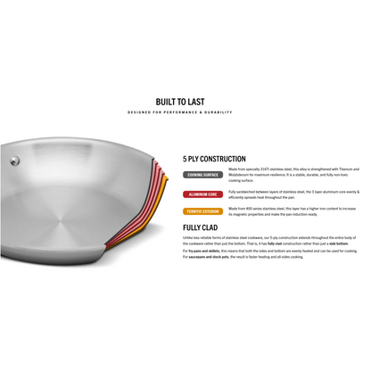 Heritage Steel Titanium Series Sauteuse & Lid (2.5 Quart)