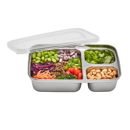 U-Konserve Rectangle Divided Food-Storage Container 24 oz.