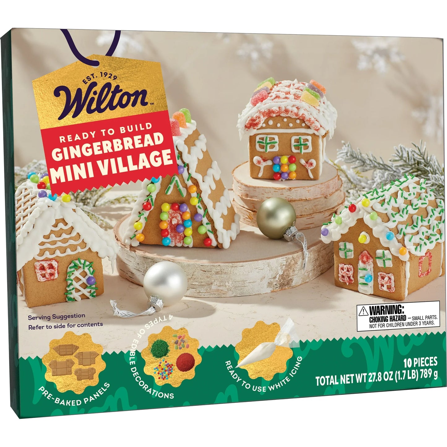 Wilton Christmas Gingerbread Mini Village, 10-Piece