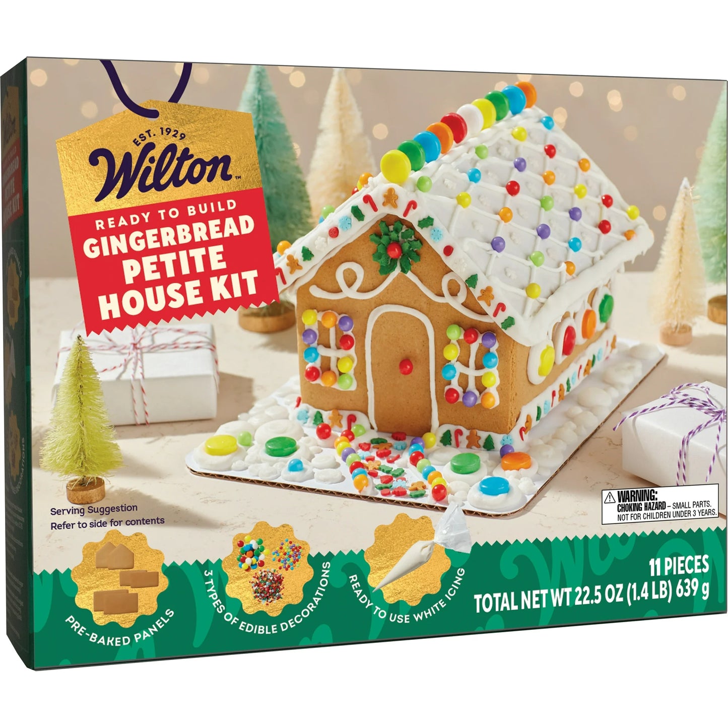 Wilton Christmas Petite Gingerbread House Kit, 11-Piece