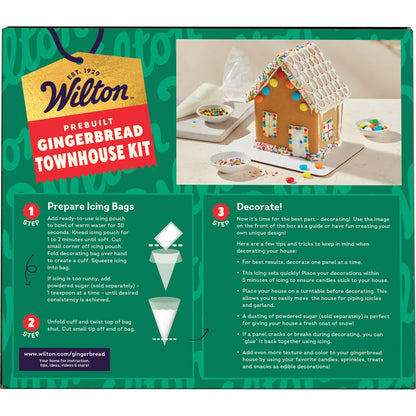 Wilton Christmas Gingerbread Prebuilt Townhouse, 6-Piece