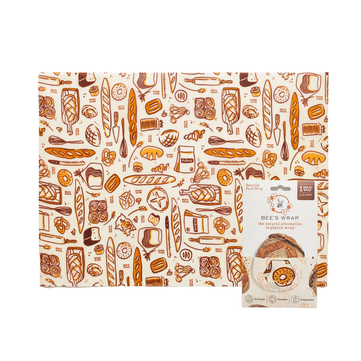 Bee's Wrap Beeswax Food Wrap - Bread Wrap (4 designs)