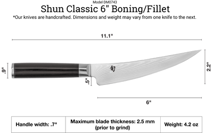 Shun Classic 6" Boning Fillet Knife