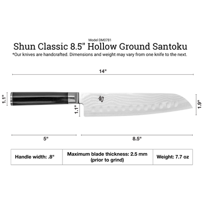 Shun Classic 8.5" Santoku Knife