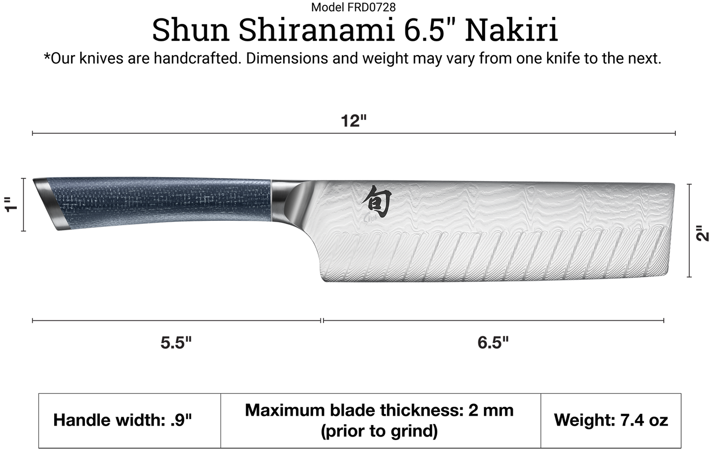 Shun Shiranami 6.5" Nakiri Knife