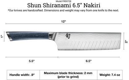 Shun Shiranami 6.5" Nakiri Knife