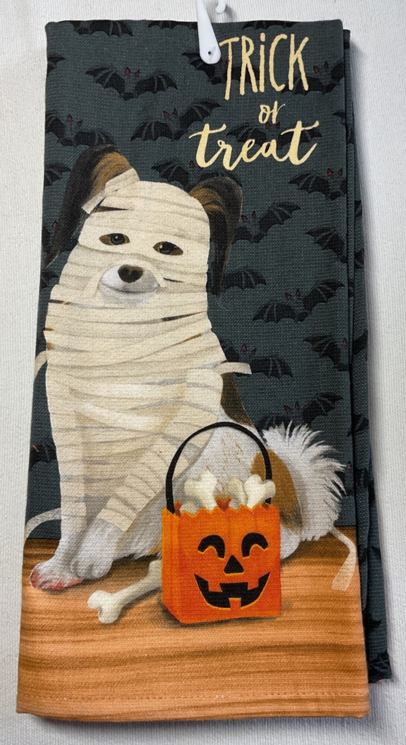 Trick or Treat Dog Towel
