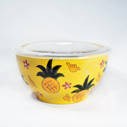 Microwaveable Ceramic Bowl & Lid (4 designs)