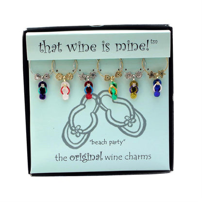 6-Piece Painted Wine Charms (7 styles)