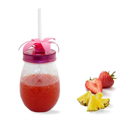 Acrylic Pineapple Tumbler with Straw (2 colors)