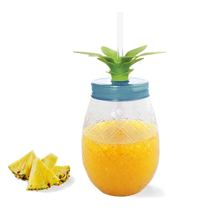 Acrylic Pineapple Tumbler with Straw (2 colors)