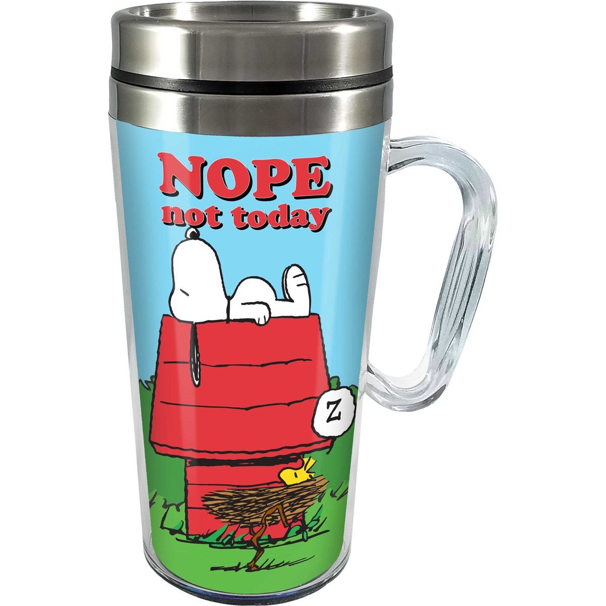 Peanuts Snoopy Nope Not Today Stainless Steel Travel Mug - 14 oz.