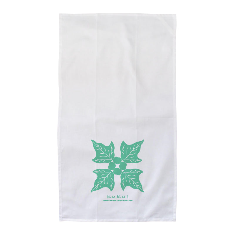 Flour Sack Kitchen Towel - Kukui Hawaiian Quilt (Made in Hawai'i)