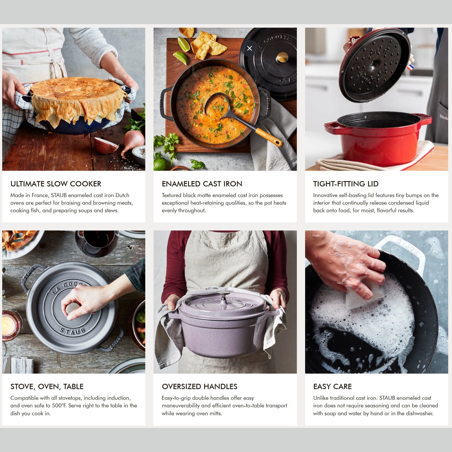 Staub Cast Iron 7 Qt. Dutch Oven (12 colors)