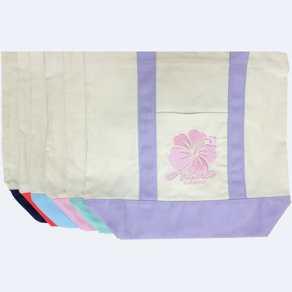 Canvas Tote Bag Medium - Hibiscus (6 colors)