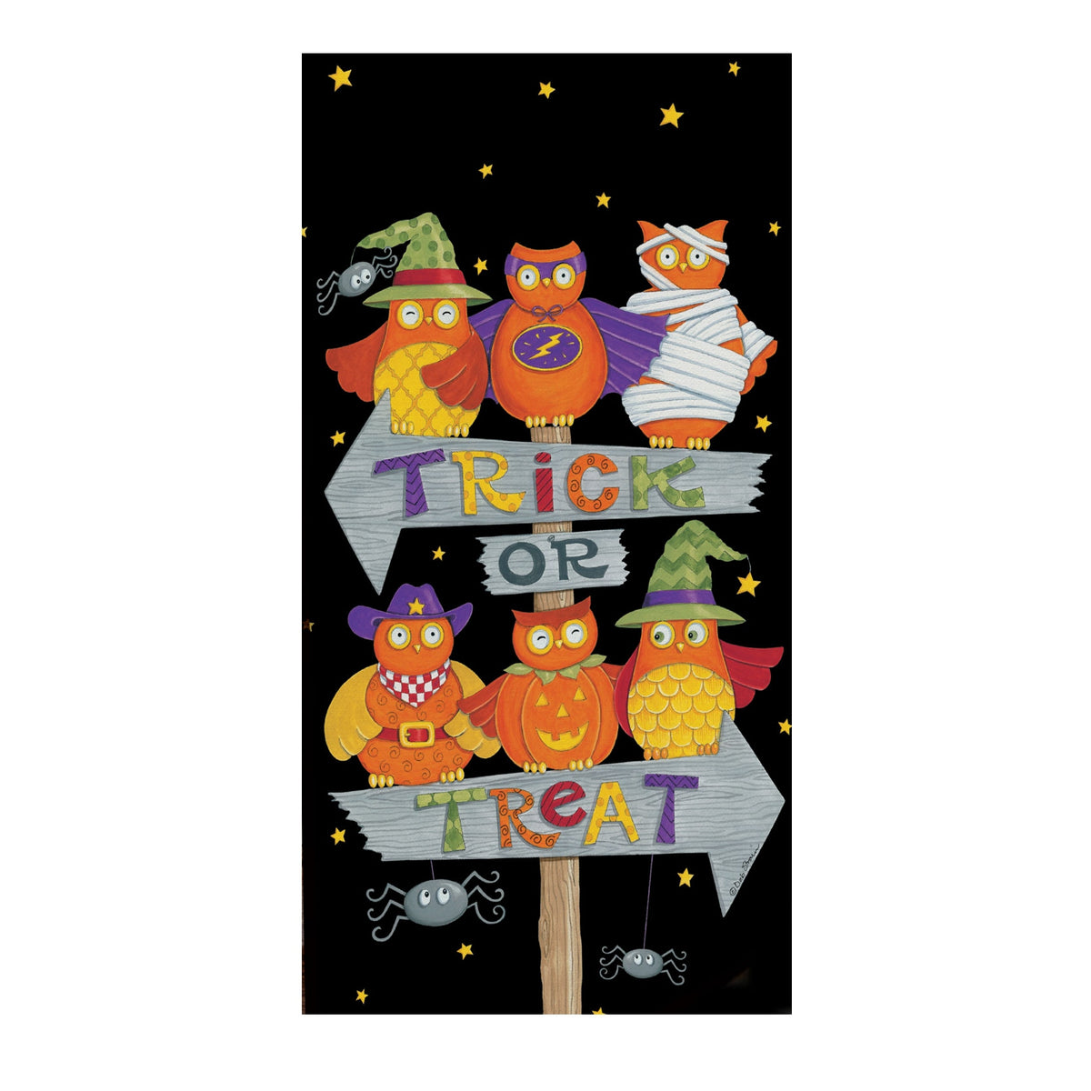 Trick or Treat Owls Dual Purpose Terry Towel
