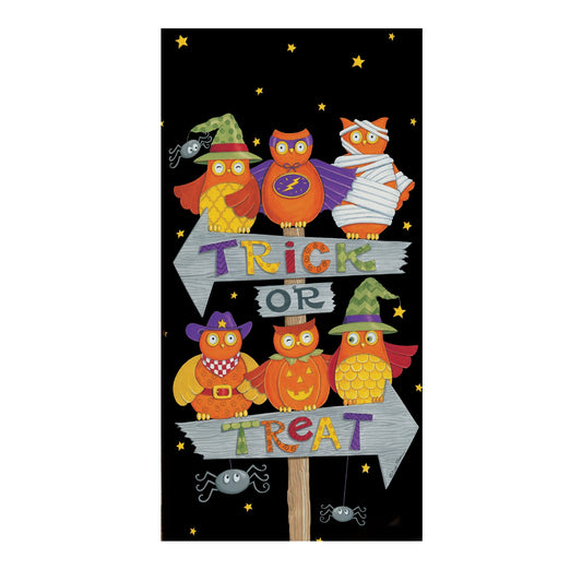 Trick or Treat Owls Dual Purpose Terry Towel