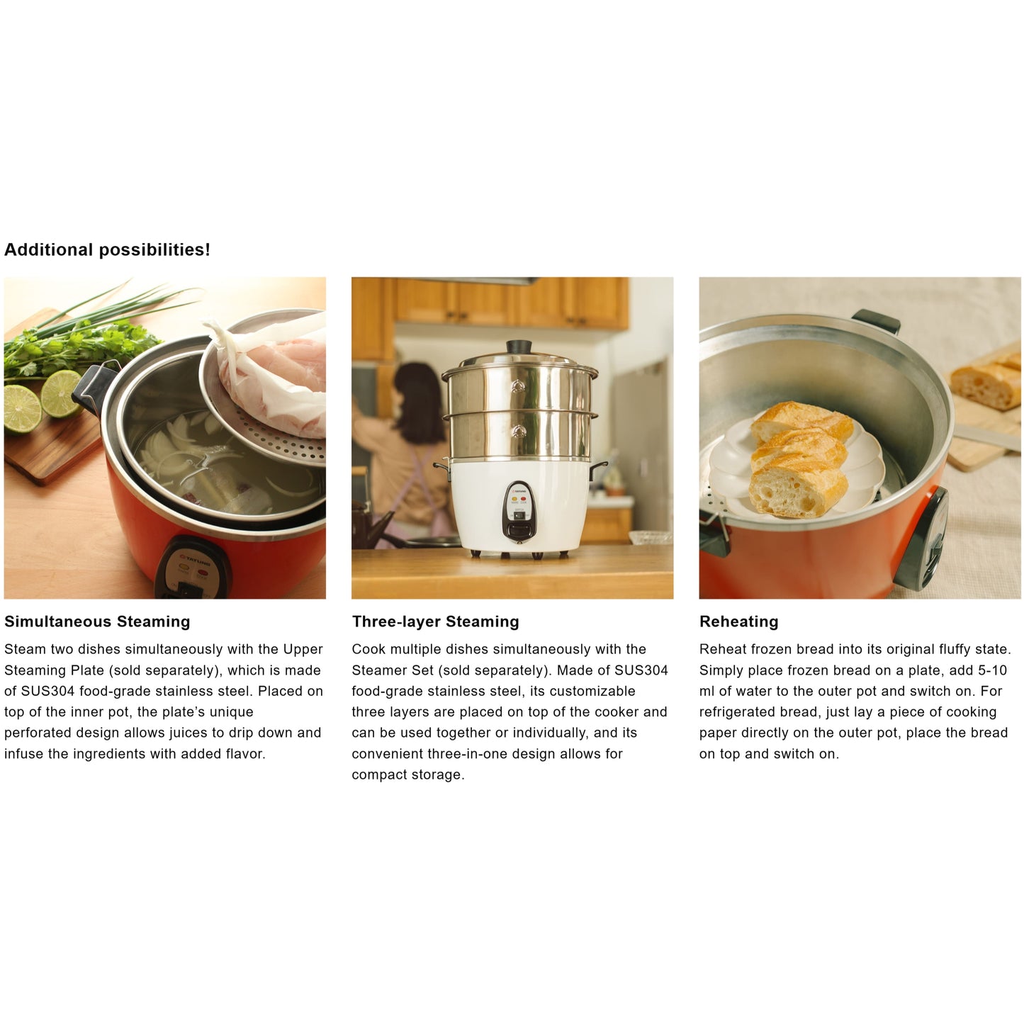 Tatung Taiwanese Multi-Functional Cooker - 11 cup (2 colors)