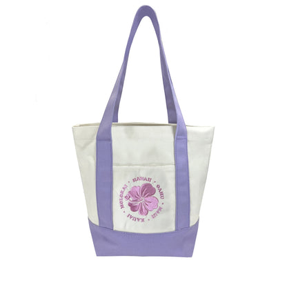 Canvas Tote Bag Large - Hibiscus (6 colors)
