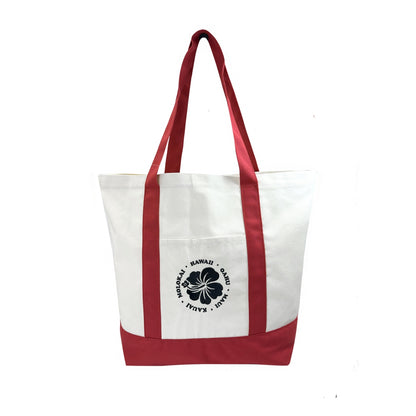 Canvas Tote Bag Large - Hibiscus (6 colors)