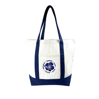 Canvas Tote Bag Large - Hibiscus (6 colors)