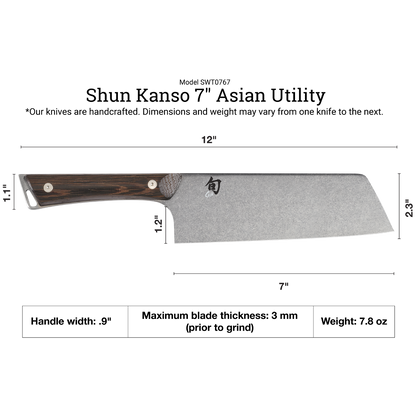Shun Kanso 7"  Asian Utility Knife