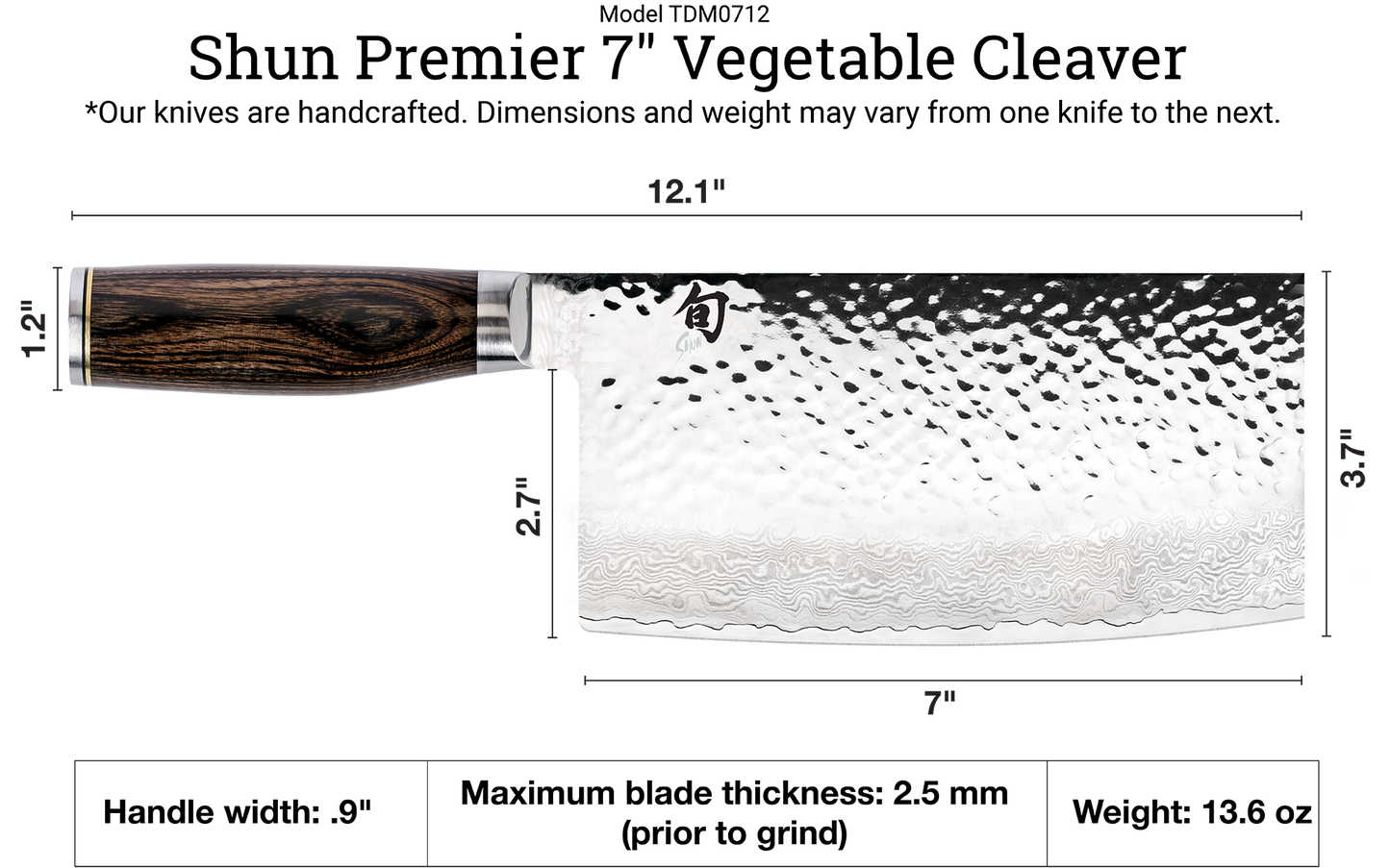 Shun Premier 7" Vegetable Cleaver